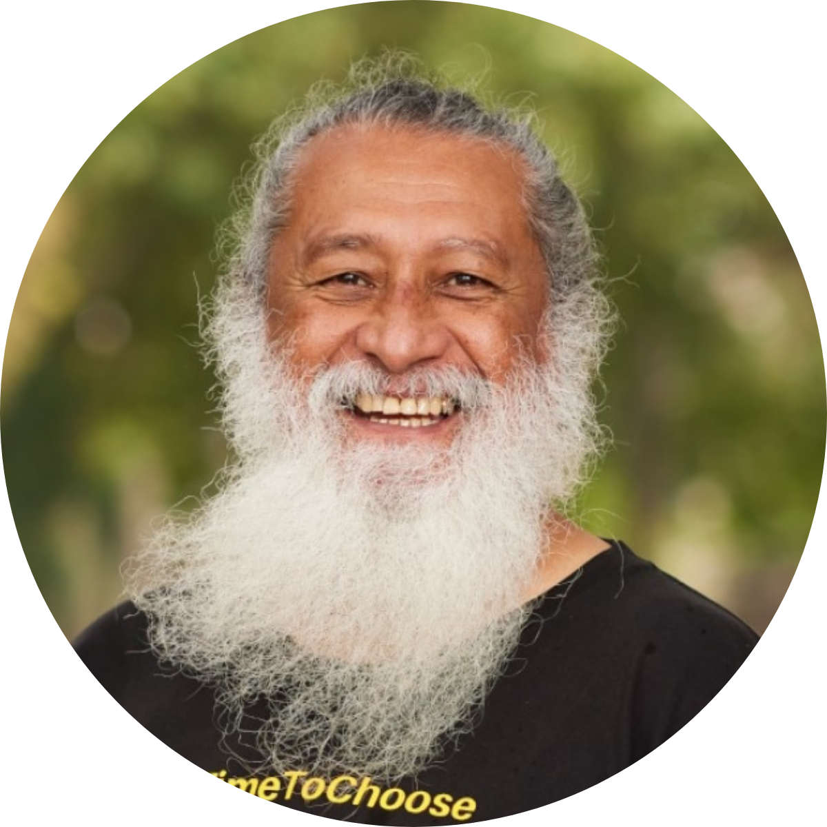 A circle profile image of Australian Greens Co-International Secretary Dominic Wy Kanak.